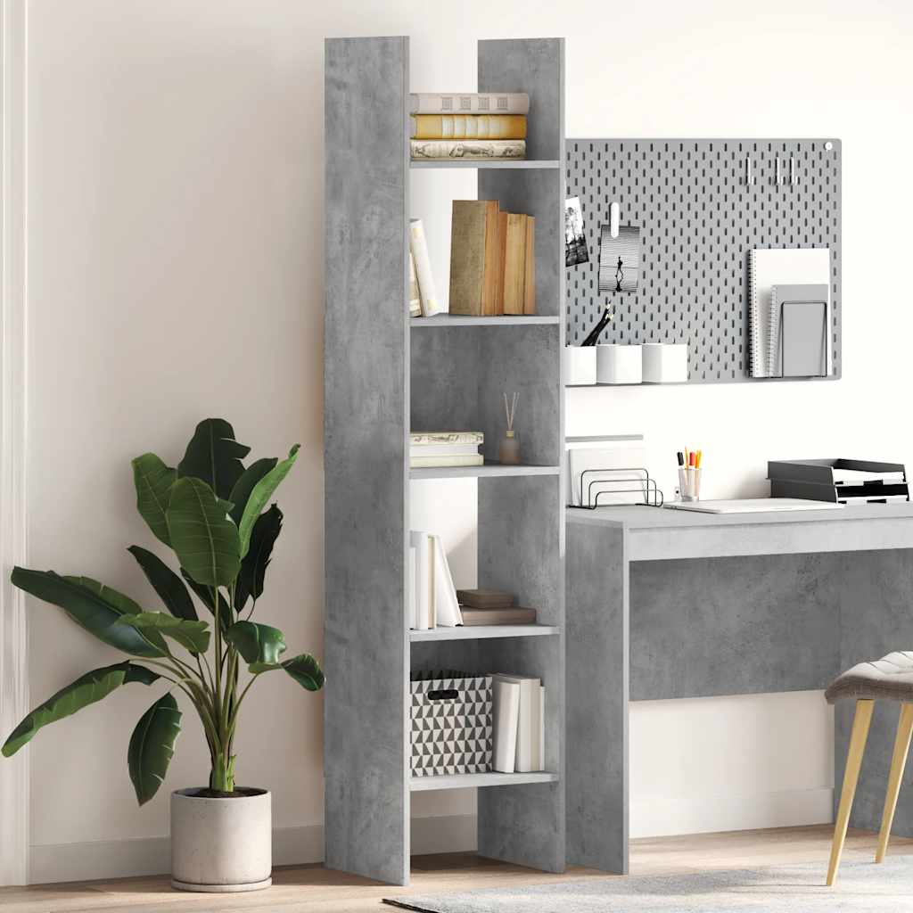 Bibliothèque Gris béton 40x35x180 cm Bois d’ingénierie - XIOS