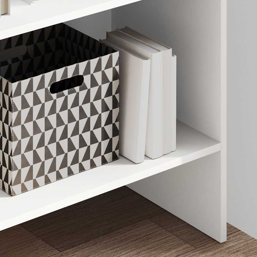 Bibliothèque Blanc 60x35x180 cm Bois d’ingénierie - XIOS