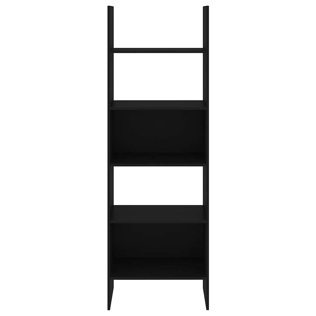 Bibliothèque Noir 60x35x180 cm Bois d’ingénierie - XIOS