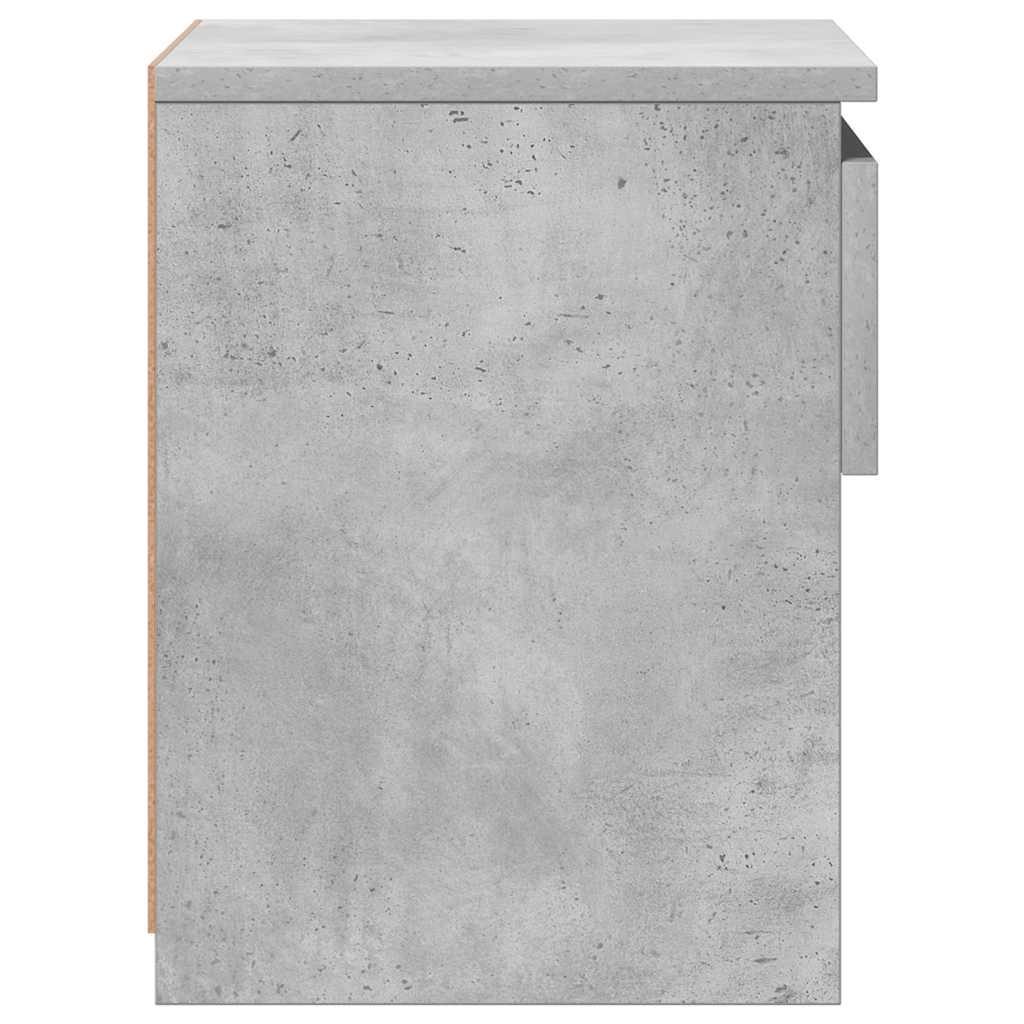 Tables de chevet 2 pcs Gris béton 40x30x39 cm Bois d’ingénierie - XIOS