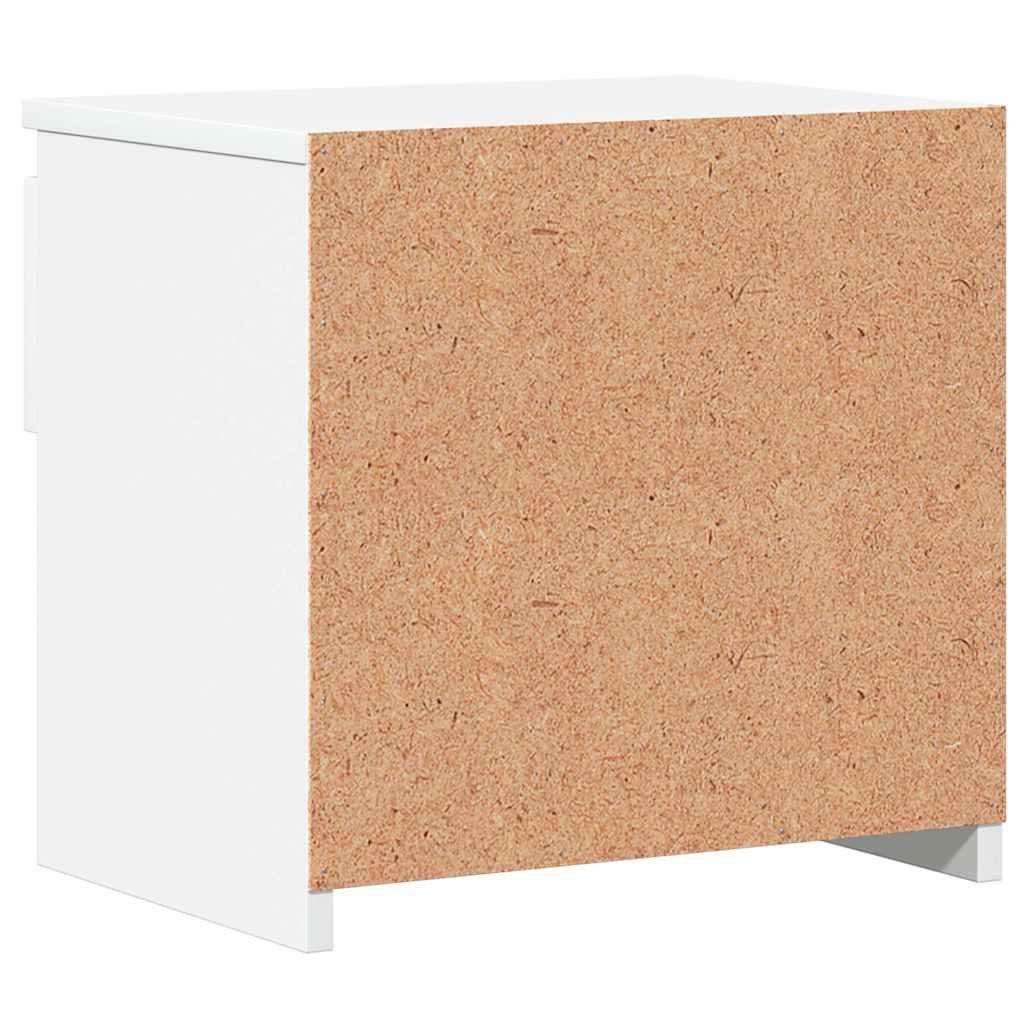 Tables de chevet 2pcs Blanc brillant 40x30x39cm Bois ingénierie - XIOS