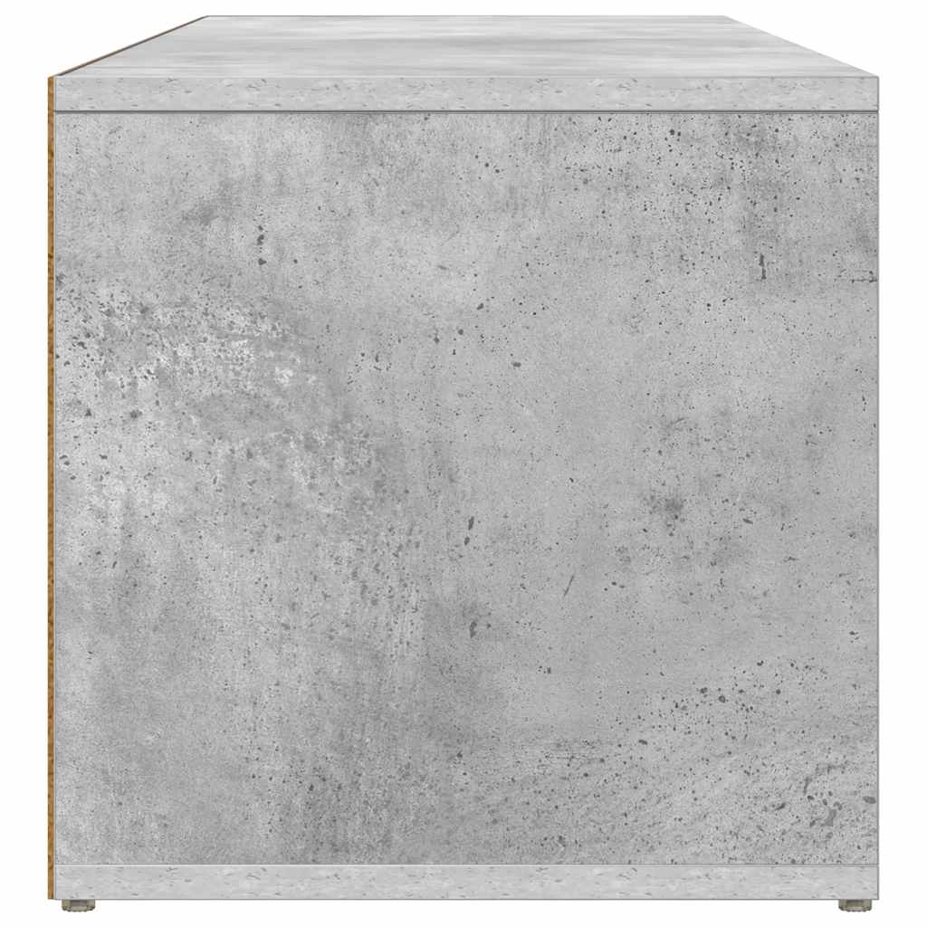 Banc à chaussures Gris béton 105x35x35 cm Aggloméré - XIOS