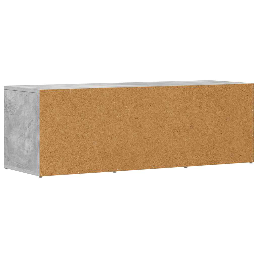 Banc à chaussures Gris béton 105x35x35 cm Aggloméré - XIOS