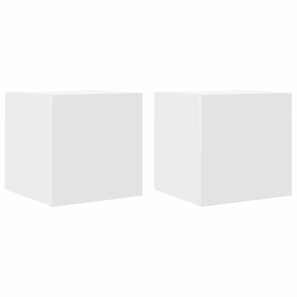 Meubles TV muraux 2 pcs Blanc 30,5x30x30 cm - XIOS