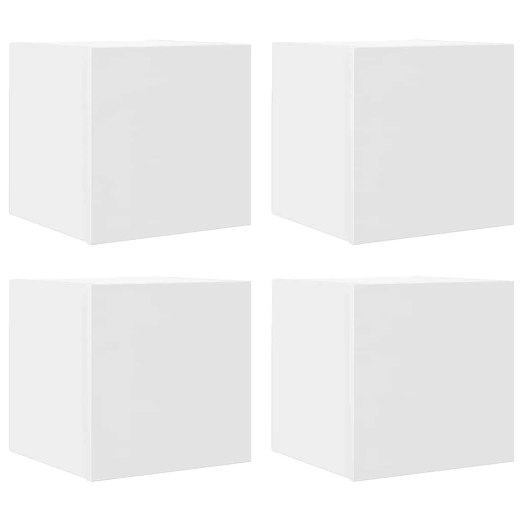 Meubles TV muraux 4 pcs Blanc 30,5x30x30 cm - XIOS