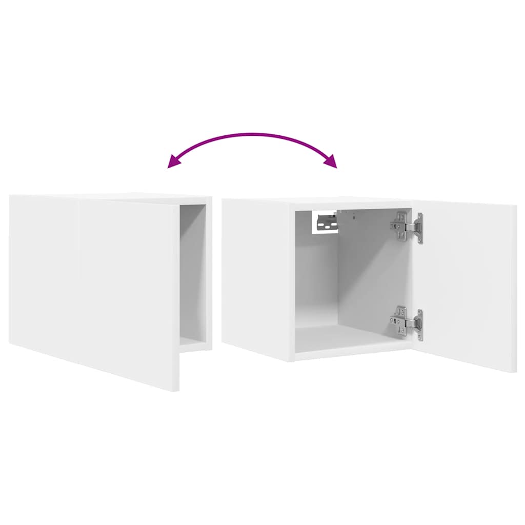 Meubles TV muraux 4 pcs Blanc 30,5x30x30 cm - XIOS