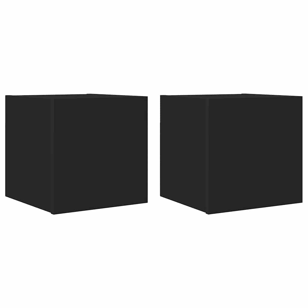 Meubles TV muraux 2 pcs Noir 30,5x30x30 cm - XIOS