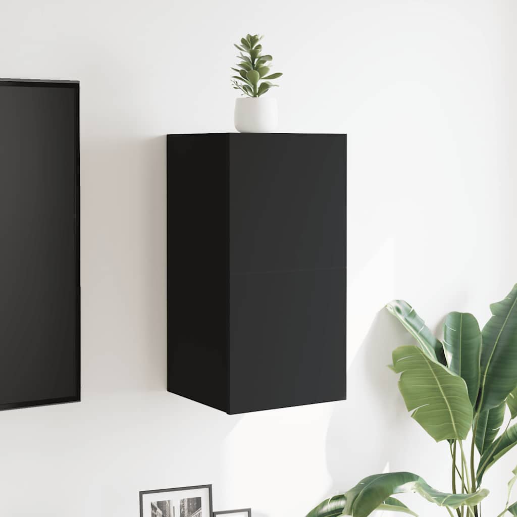 Meubles TV muraux 2 pcs Noir 30,5x30x30 cm - XIOS