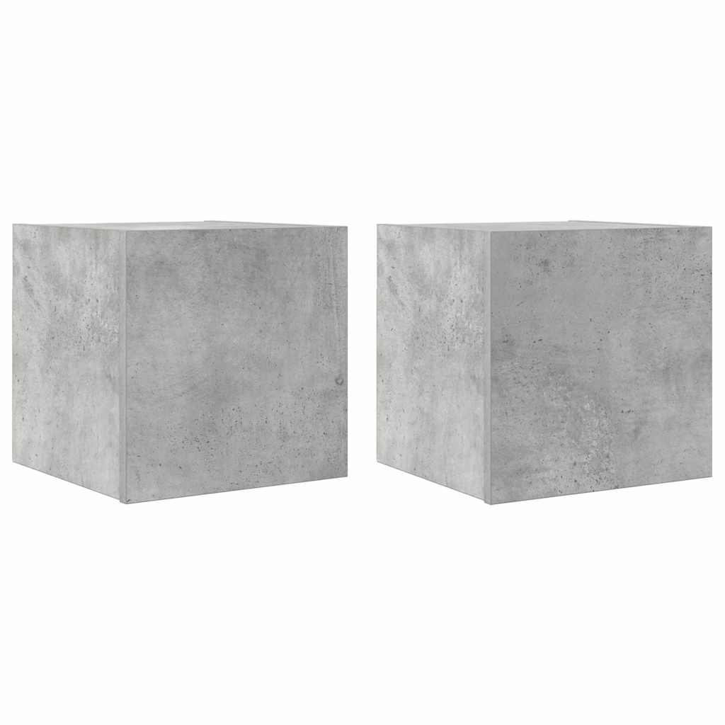 Meubles TV muraux 2 pcs Gris béton 30,5x30x30 cm - XIOS