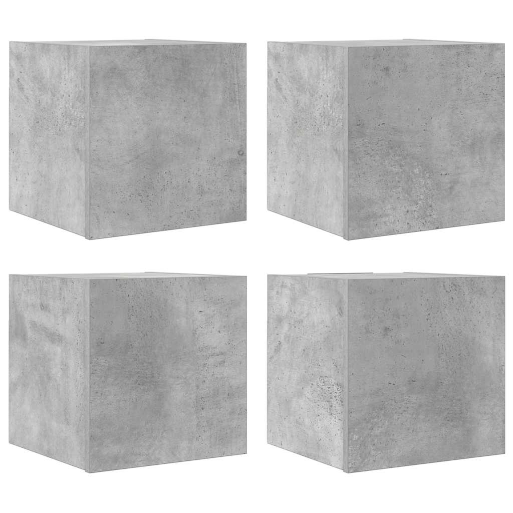 Meubles TV muraux 4 pcs Gris béton 30,5x30x30 cm - XIOS