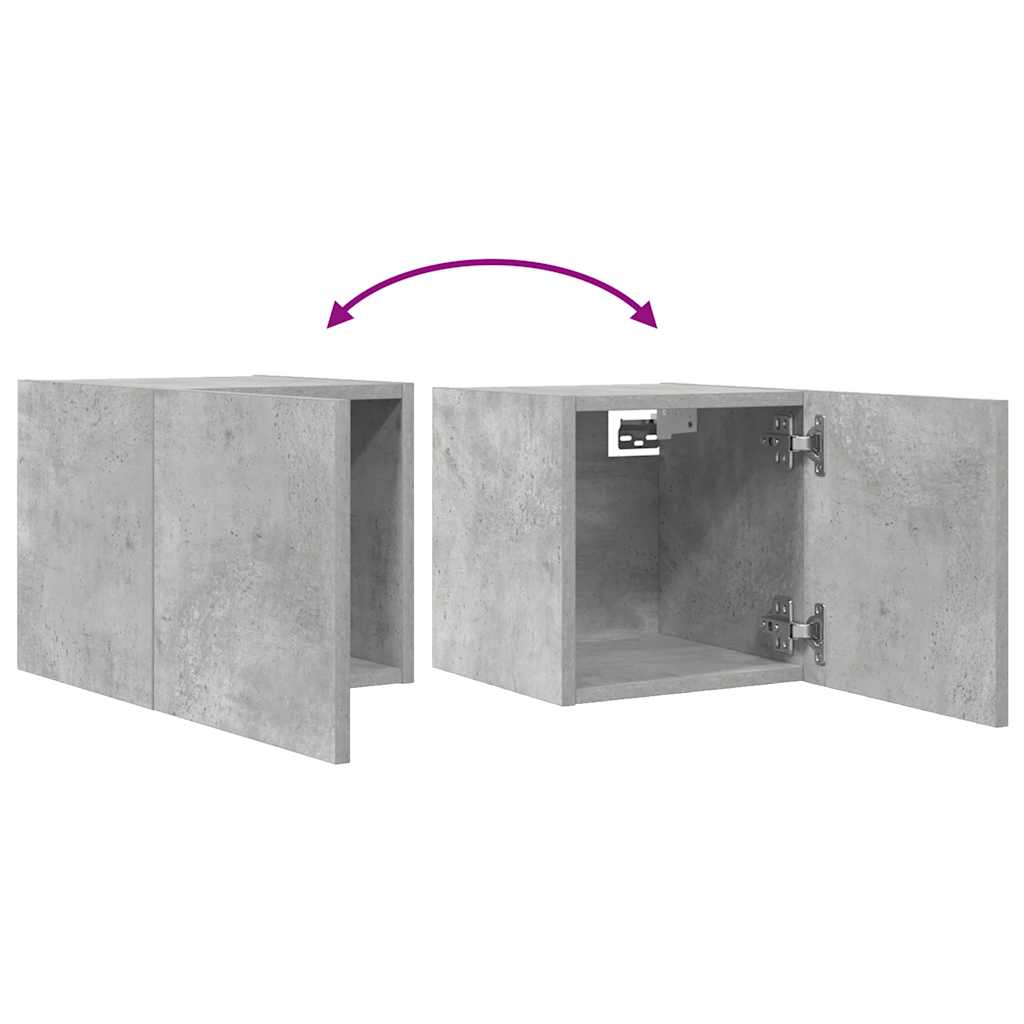 Meubles TV muraux 4 pcs Gris béton 30,5x30x30 cm - XIOS