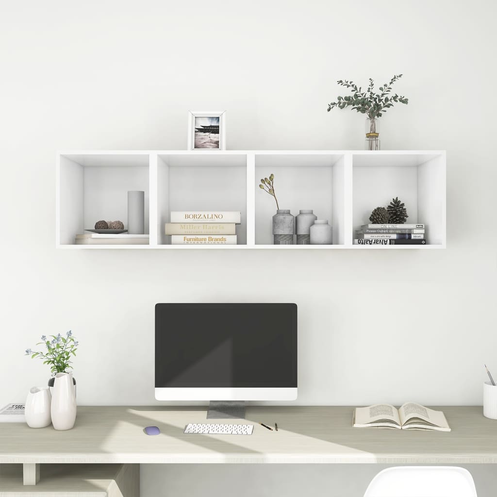 Armoires murales 4 pcs Blanc 37x37x37 cm Bois d’ingénierie - XIOS