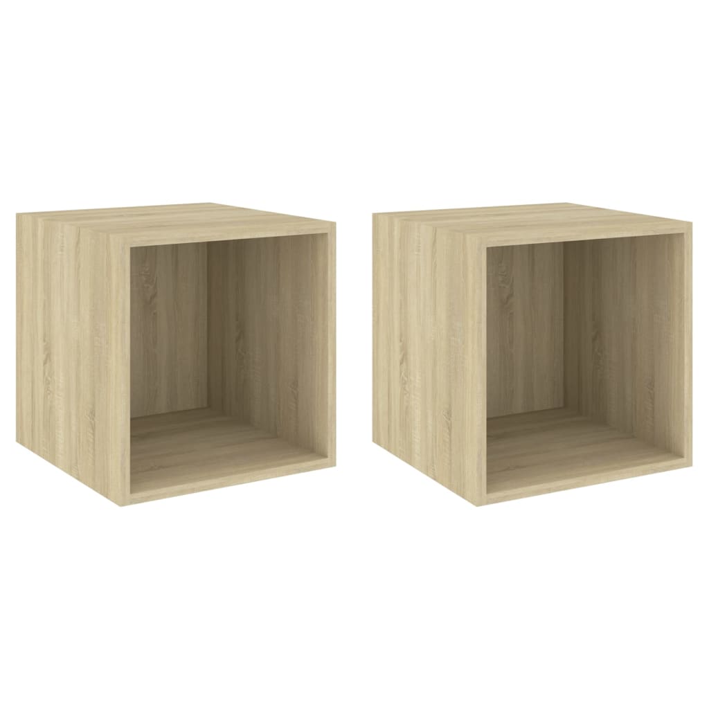 Armoires murales 2 pcs Chêne Sonoma 37x37x37 cm Bois ingénierie - XIOS