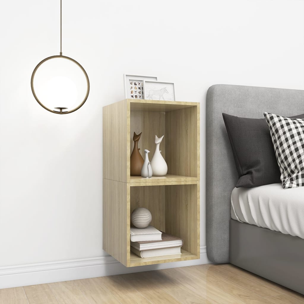 Armoires murales 2 pcs Chêne Sonoma 37x37x37 cm Bois ingénierie - XIOS