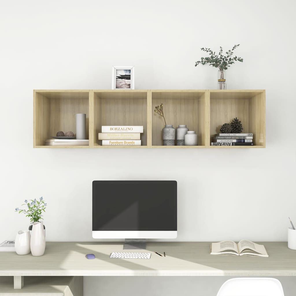 Armoires murales 4 pcs Chêne Sonoma 37x37x37 cm Bois ingénierie - XIOS
