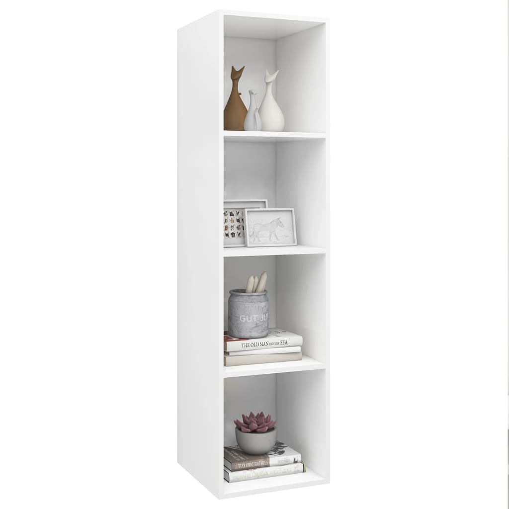 Meuble TV mural Blanc 37x37x142,5 cm Bois d’ingénierie - XIOS