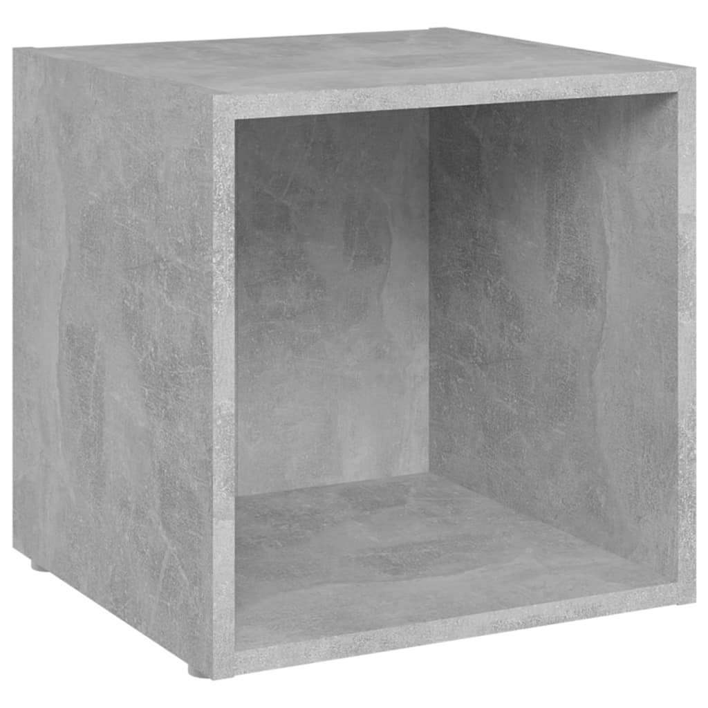Meubles TV 4 pcs gris béton 37x35x37 cm bois d’ingénierie - XIOS