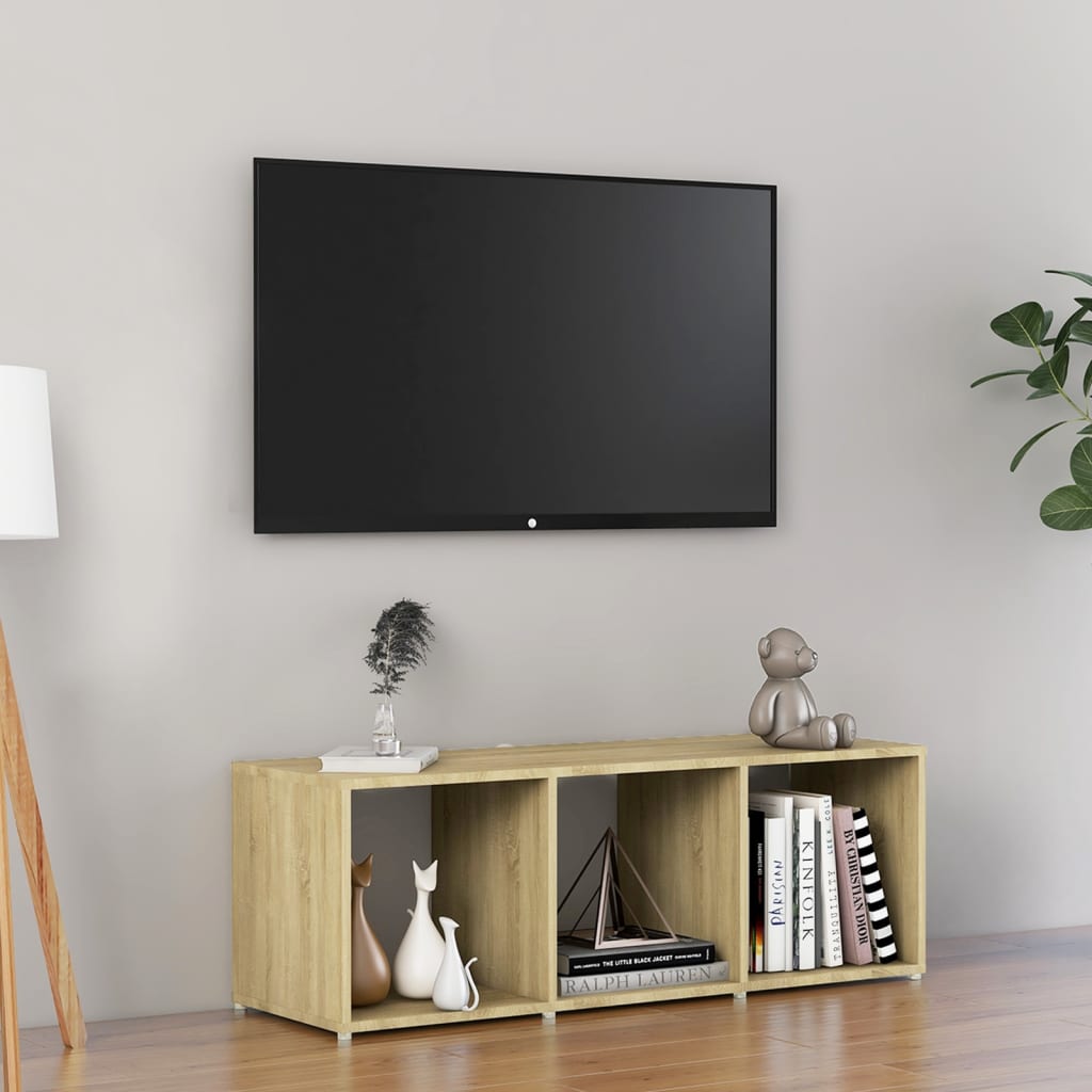Meuble TV chêne sonoma 107x35x37 cm bois d’ingénierie - XIOS