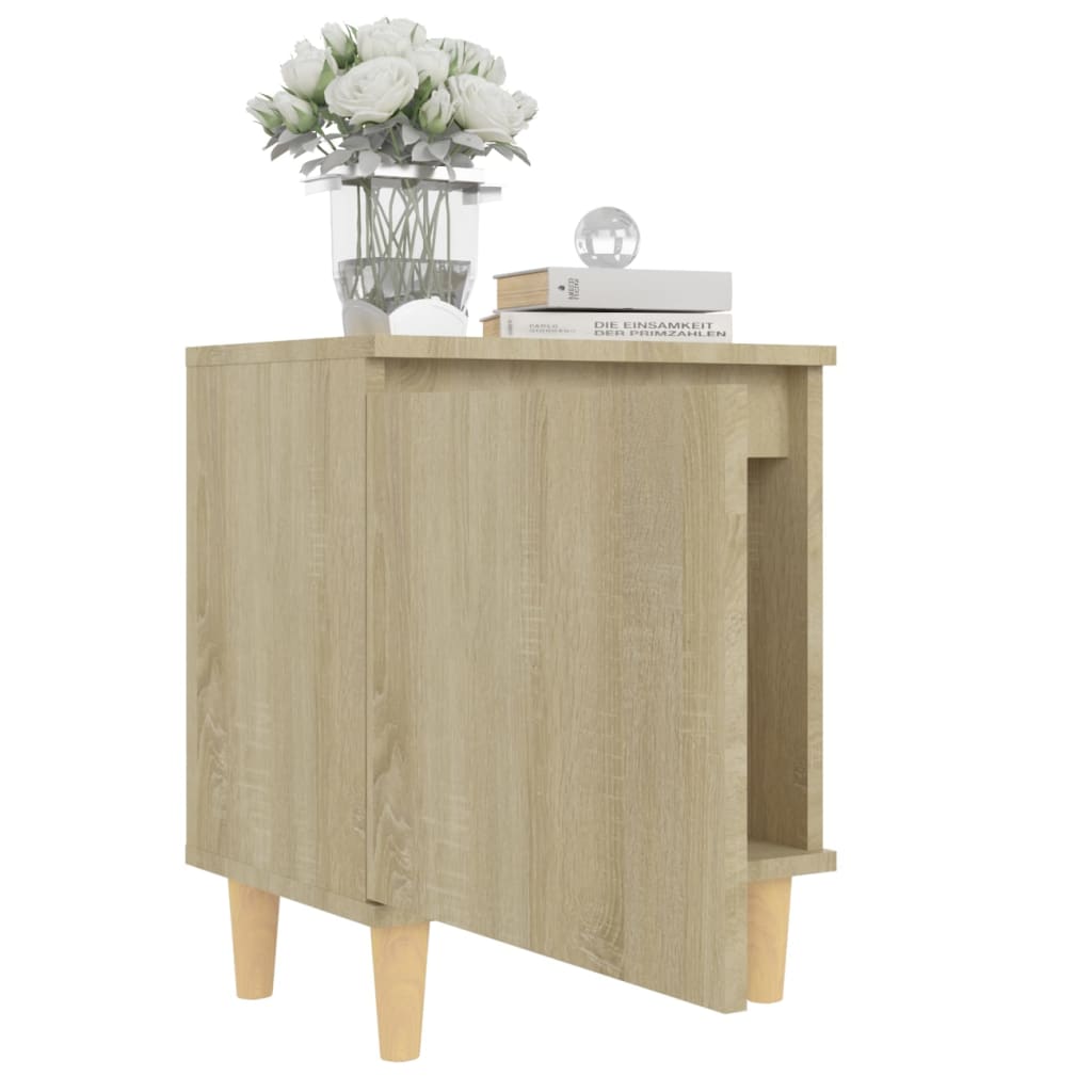Tables de chevet pieds en bois 2 pcs Chêne sonoma 40x30x50 cm - XIOS
