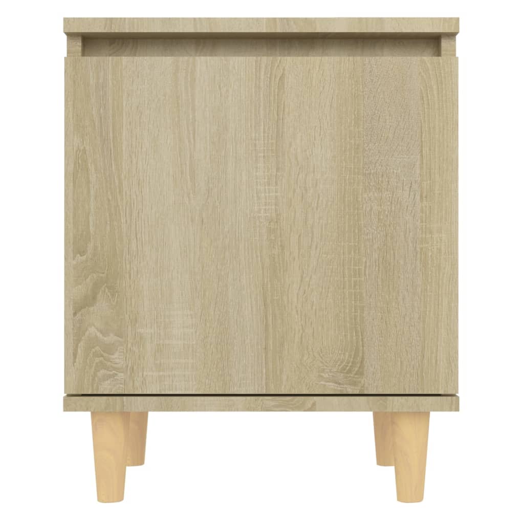 Tables de chevet pieds en bois 2 pcs Chêne sonoma 40x30x50 cm - XIOS