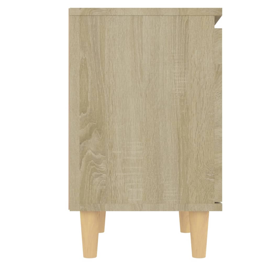 Tables de chevet pieds en bois 2 pcs Chêne sonoma 40x30x50 cm - XIOS