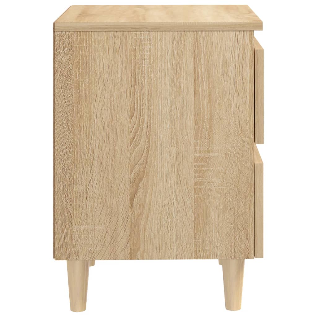 Table de chevet avec pieds en pin Chêne sonoma 40x35x50 cm - XIOS