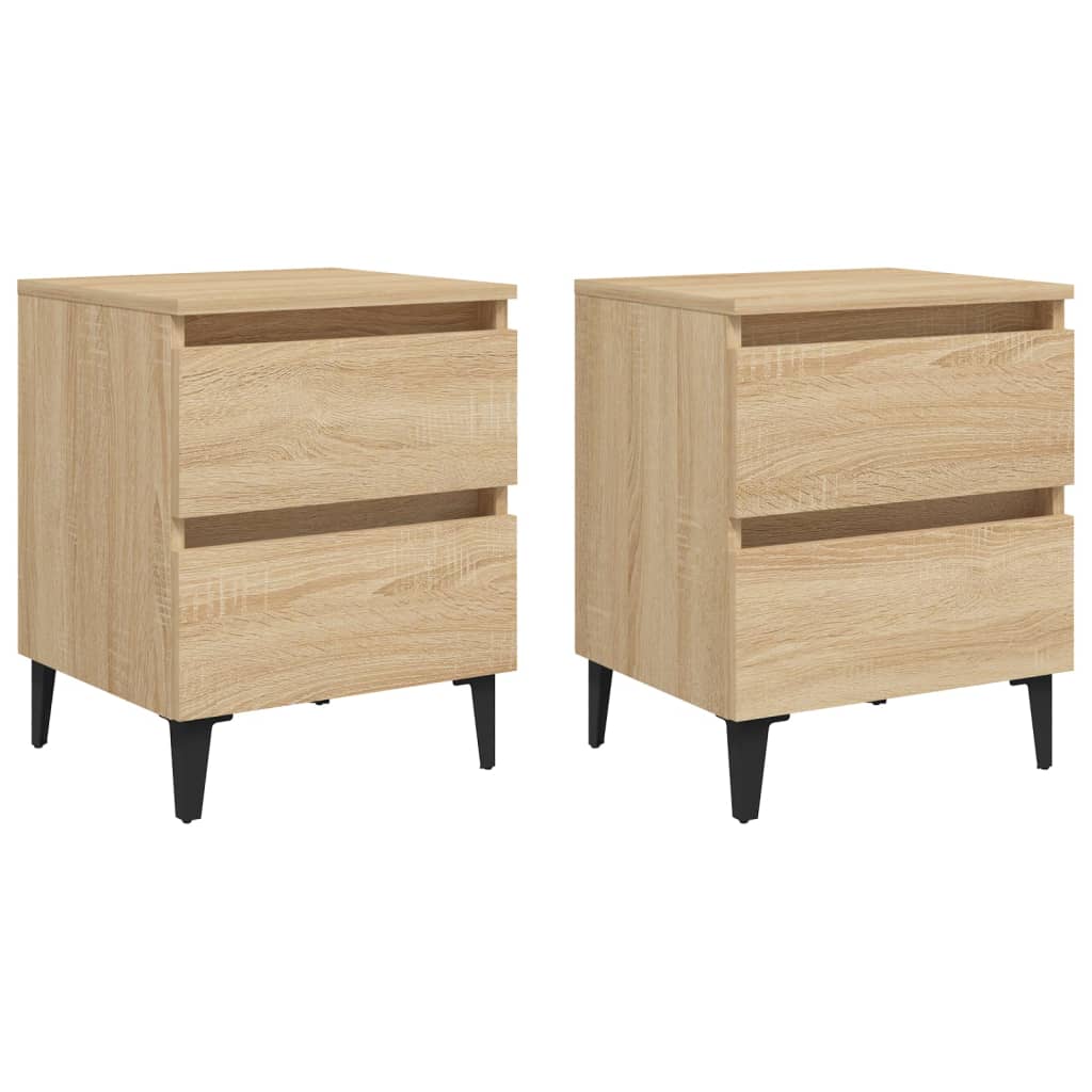 Tables de chevet 2 pcs chêne sonoma 40x35x50 cm bois ingénierie - XIOS