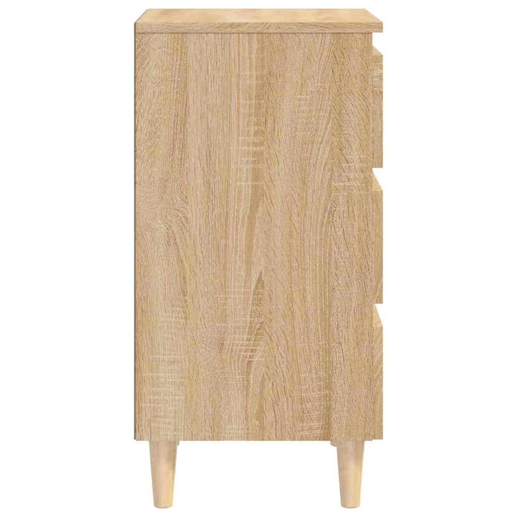 Table de chevet avec pieds en bois chêne sonoma 40x35x69 cm - XIOS