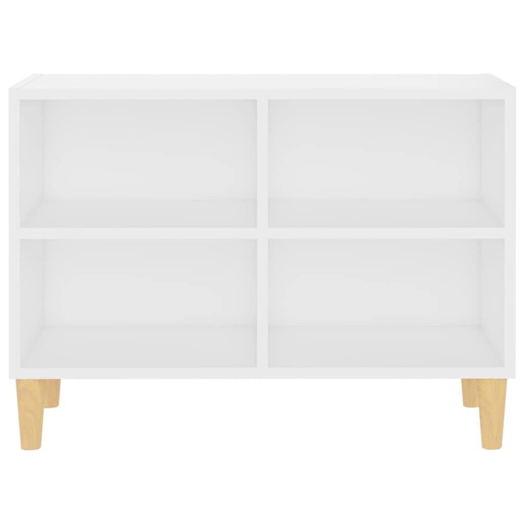 Meuble TV avec pieds en bois massif Blanc 69,5x30x50 cm - XIOS