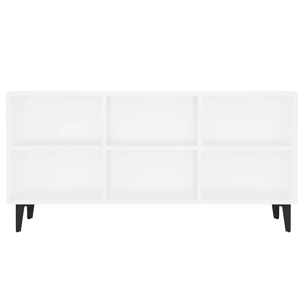 Meuble TV avec pieds en métal Blanc 103,5x30x50 cm - XIOS