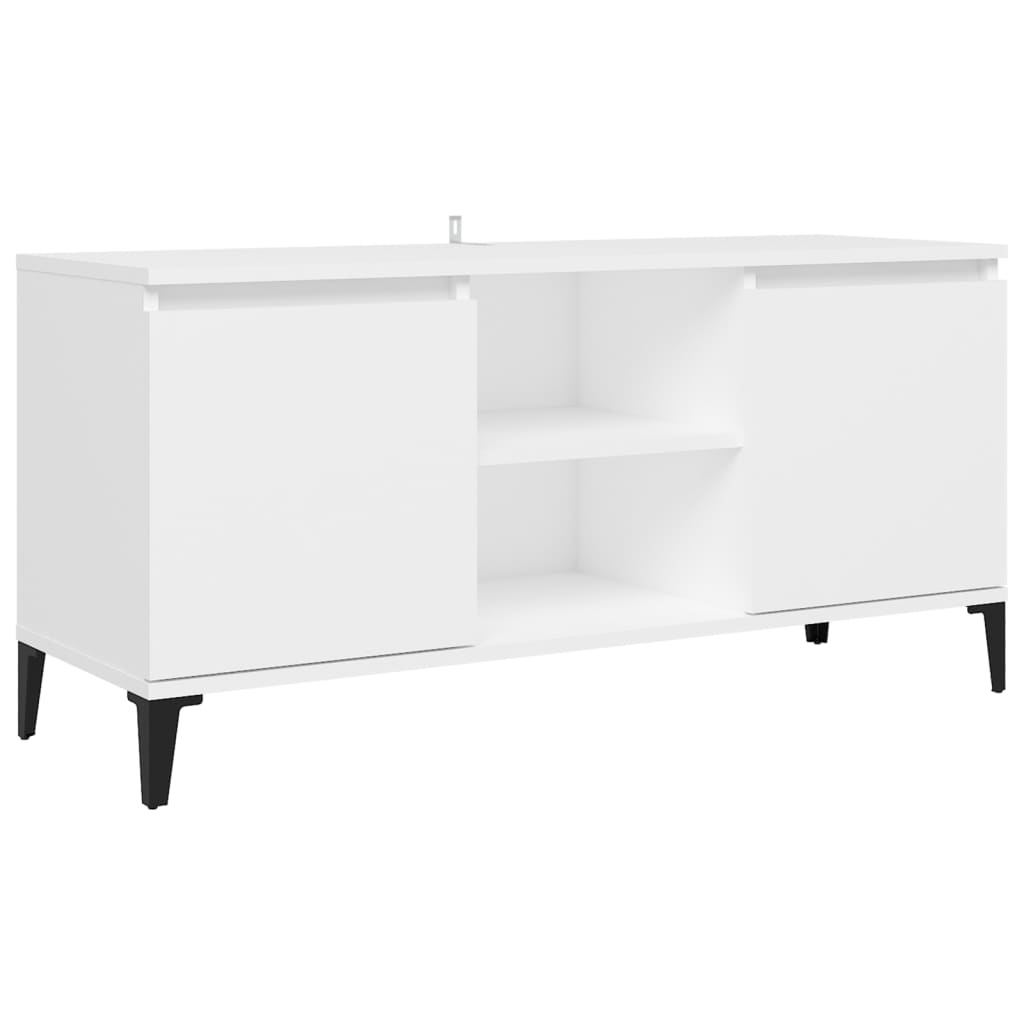 Meuble TV avec pieds en métal Blanc 103,5x35x50 cm - XIOS