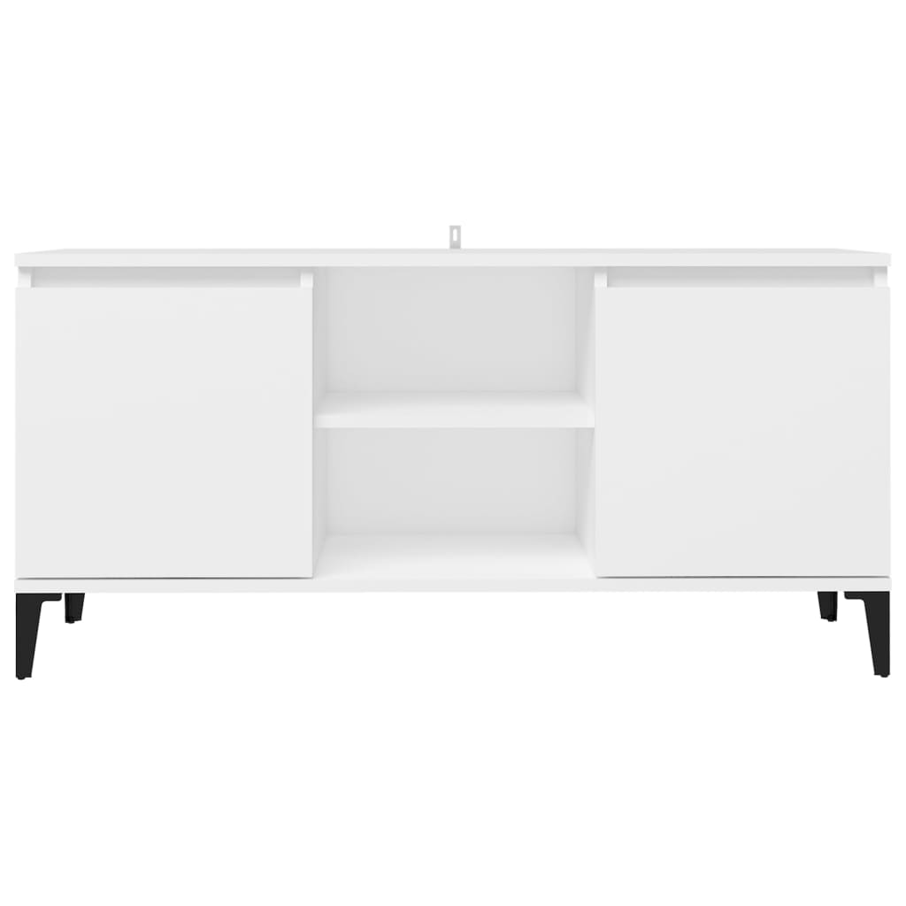 Meuble TV avec pieds en métal Blanc 103,5x35x50 cm - XIOS