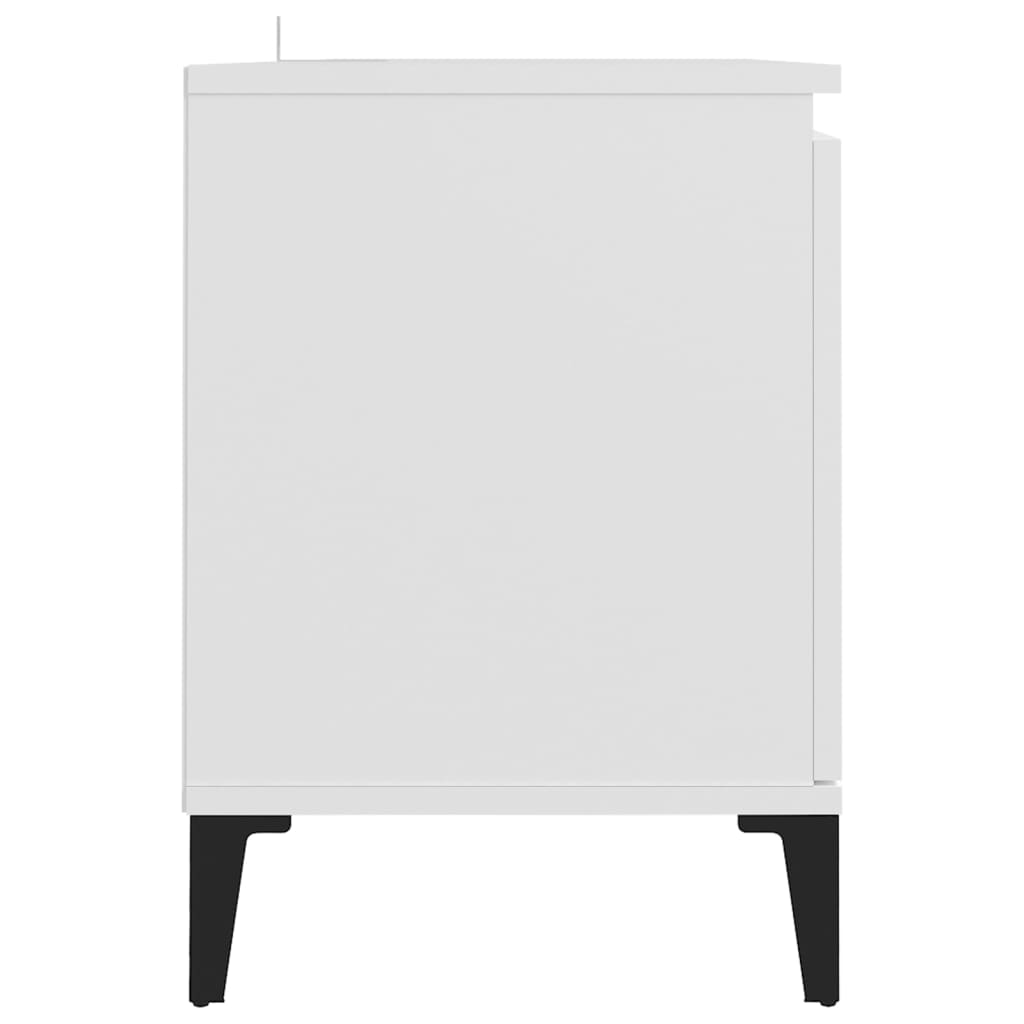 Meuble TV avec pieds en métal Blanc 103,5x35x50 cm - XIOS