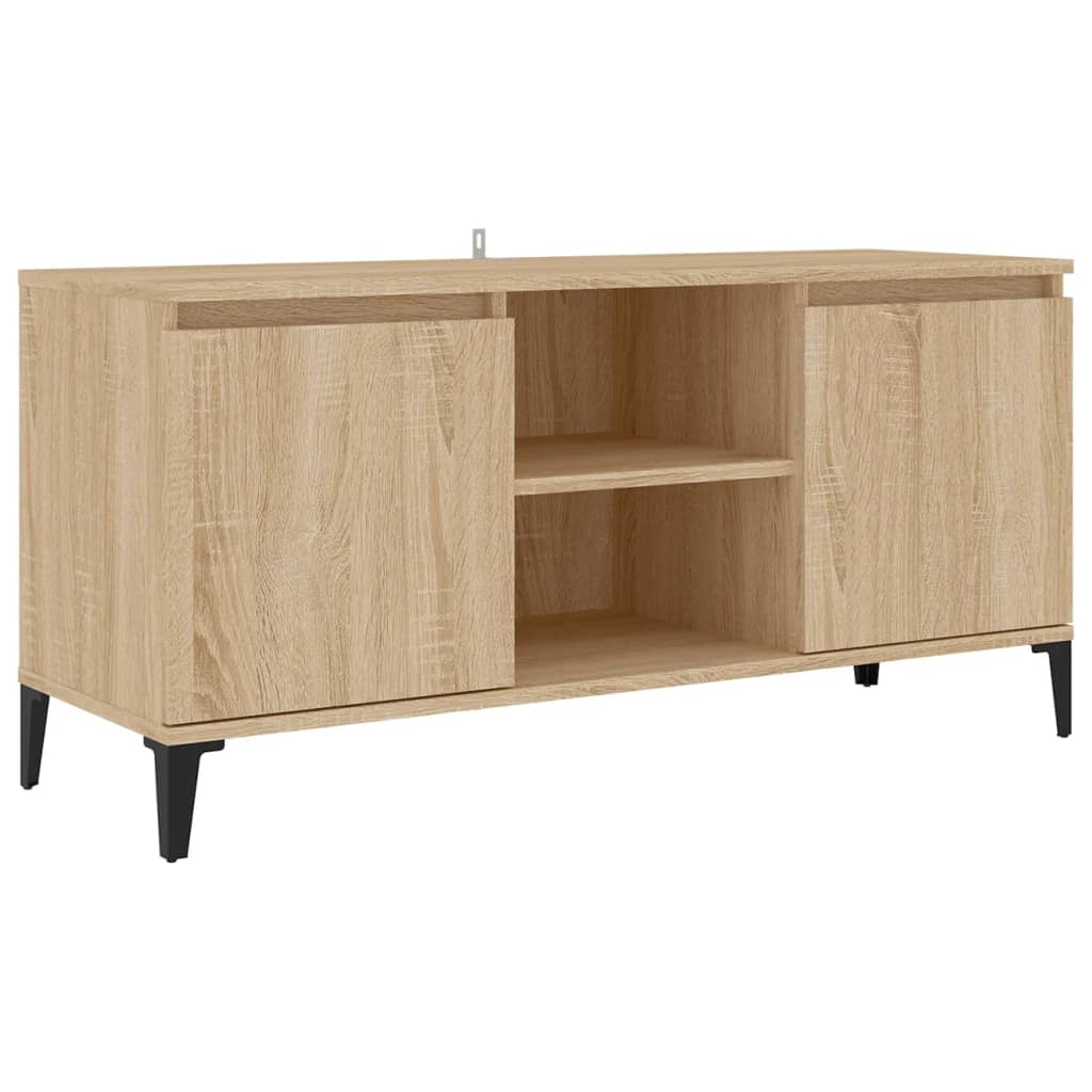 Meuble TV avec pieds en métal Chêne sonoma 103,5x35x50 cm - XIOS