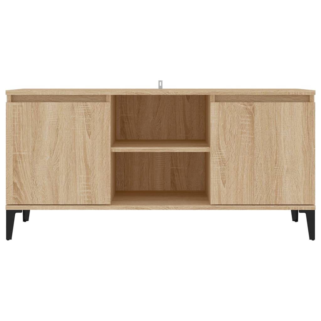 Meuble TV avec pieds en métal Chêne sonoma 103,5x35x50 cm - XIOS