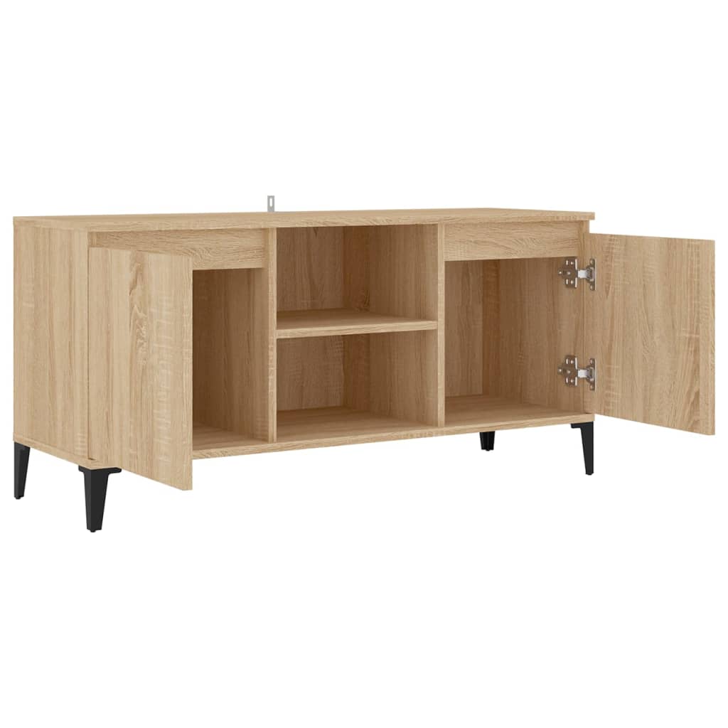 Meuble TV avec pieds en métal Chêne sonoma 103,5x35x50 cm - XIOS