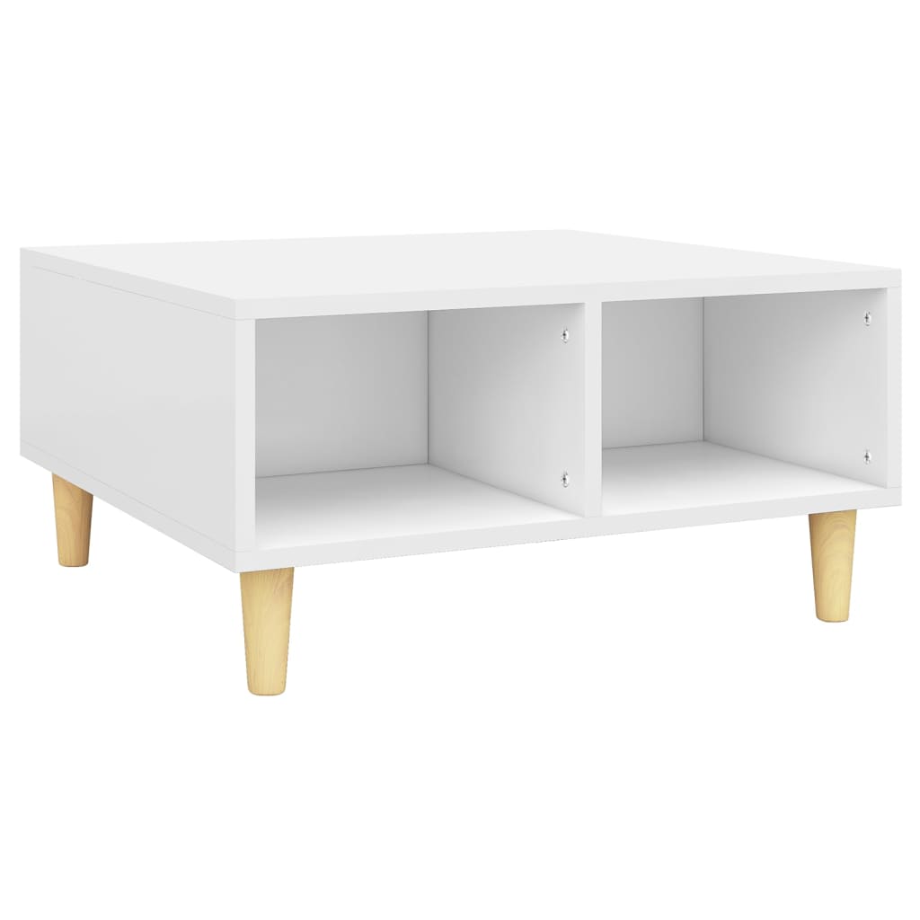 Table basse blanc 60x60x30 cm bois d'ingénierie - XIOS