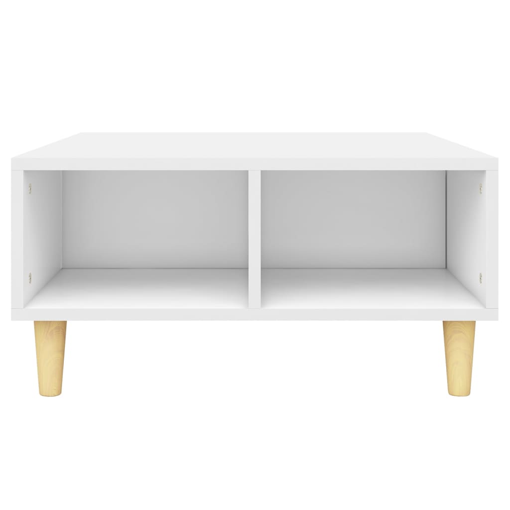 Table basse blanc 60x60x30 cm bois d'ingénierie - XIOS