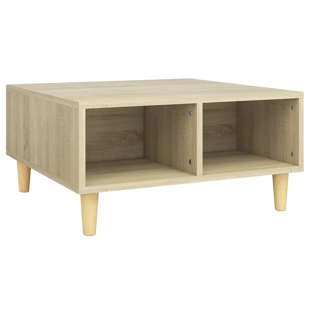 Table basse chêne sonoma 60x60x30 cm bois d'ingénierie - XIOS
