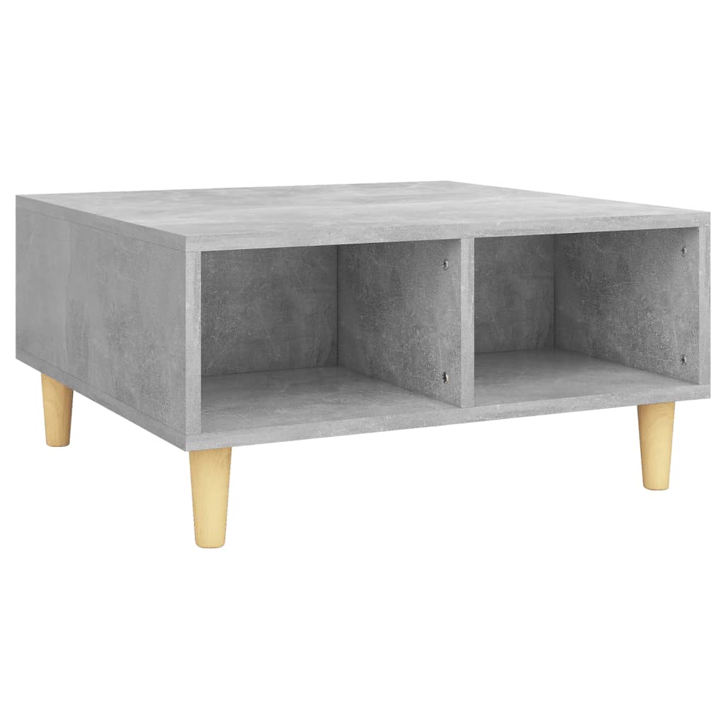 Table basse gris béton 60x60x30 cm bois d'ingénierie - XIOS
