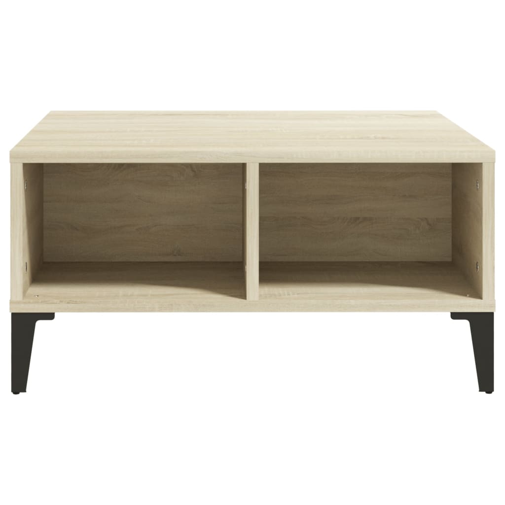 Table basse chêne sonoma 60x60x30 cm bois d'ingénierie - XIOS