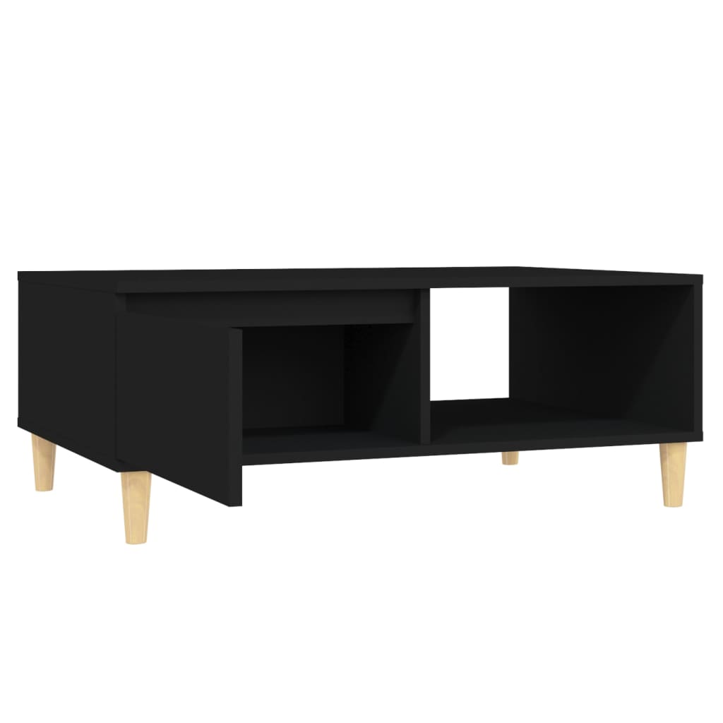 Table basse noir 90x60x35 cm bois d'ingénierie - XIOS