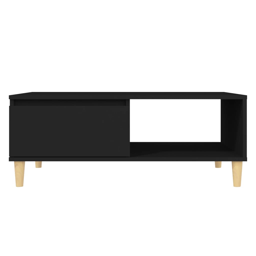 Table basse noir 90x60x35 cm bois d'ingénierie - XIOS