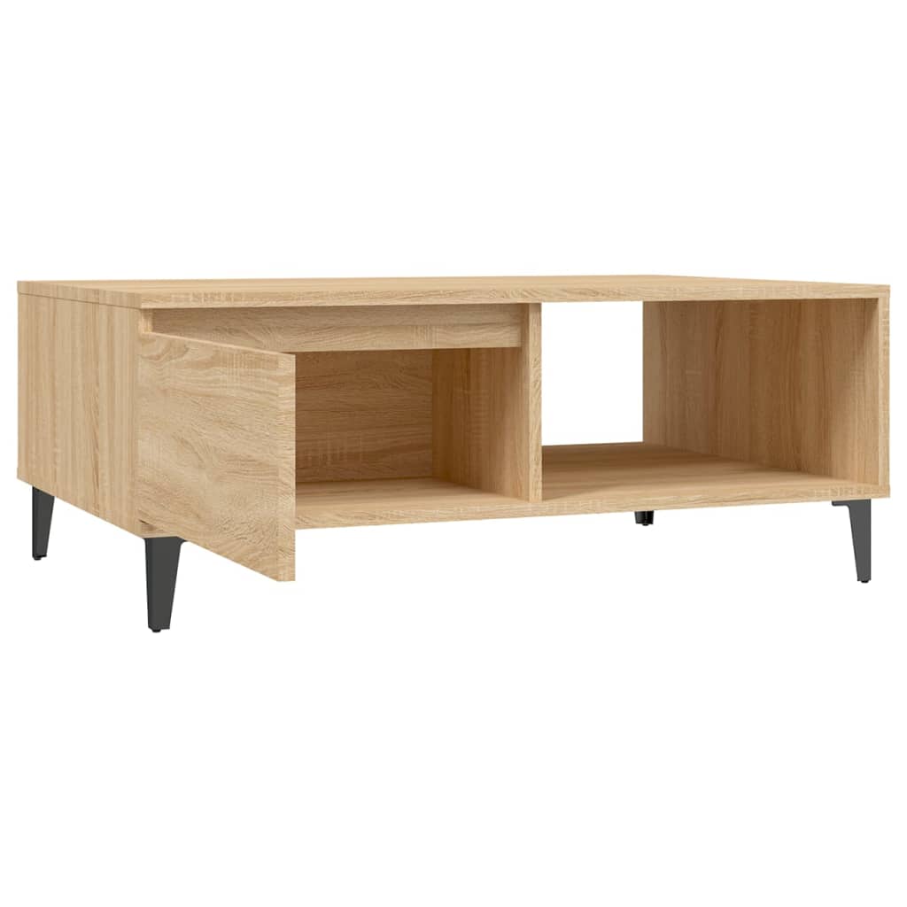 Table basse chêne sonoma 90x60x35 cm bois d'ingénierie - XIOS
