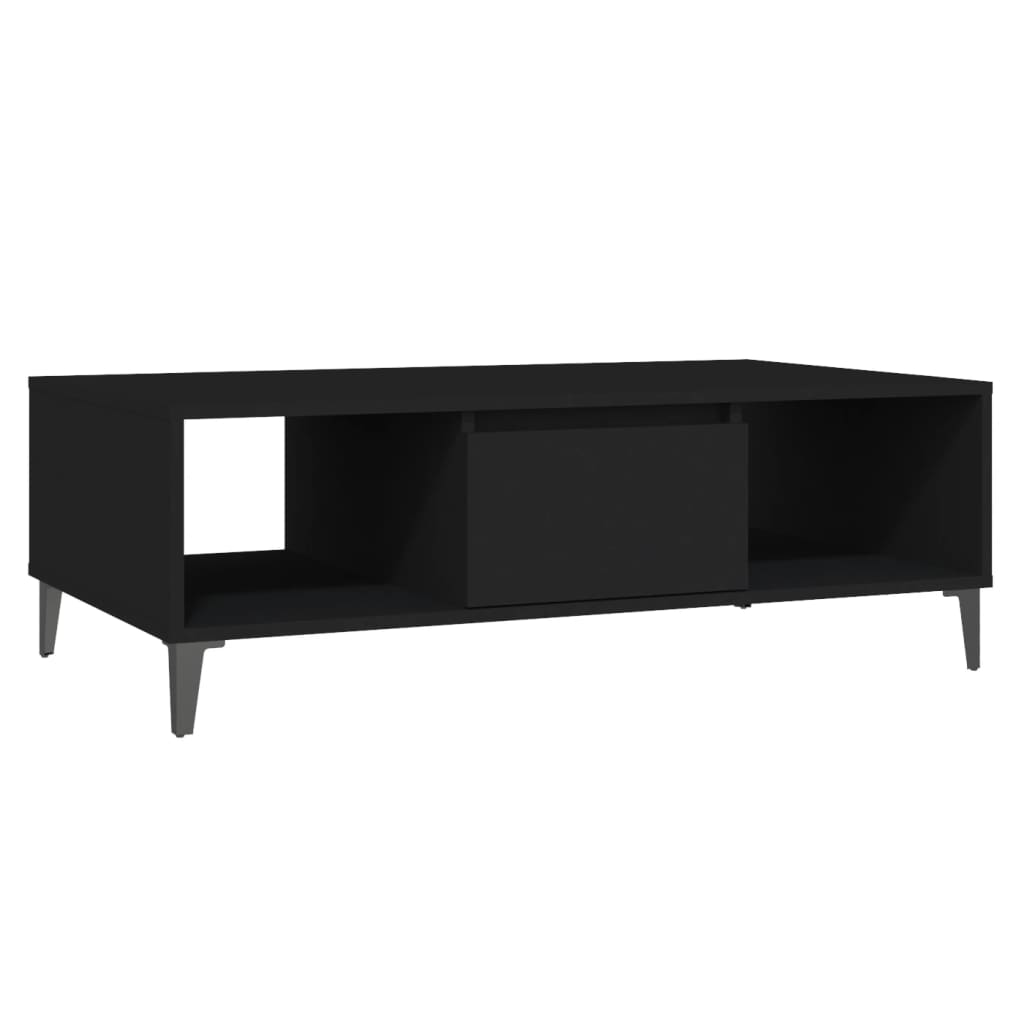 Table basse noir 103,5x60x35 cm bois d'ingénierie - XIOS