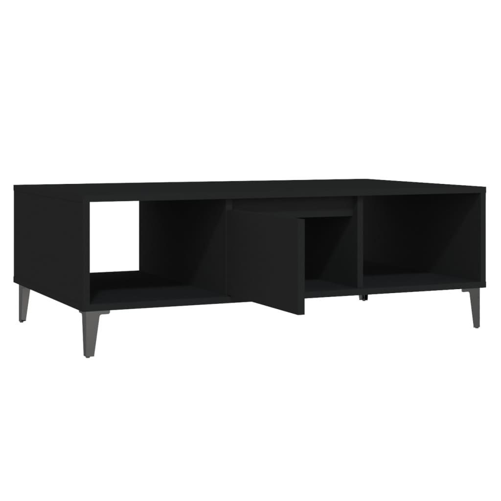 Table basse noir 103,5x60x35 cm bois d'ingénierie - XIOS