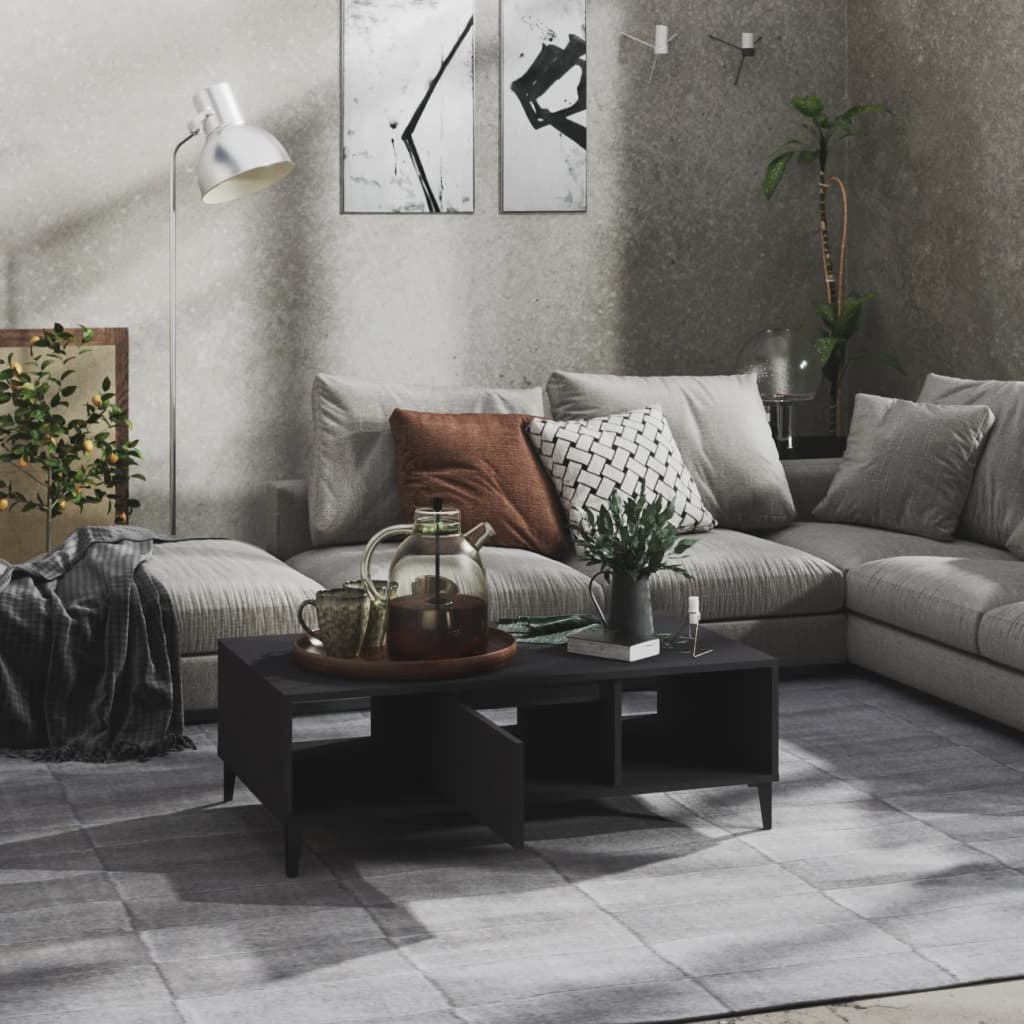 Table basse gris 103,5x60x35 cm bois d'ingénierie - XIOS