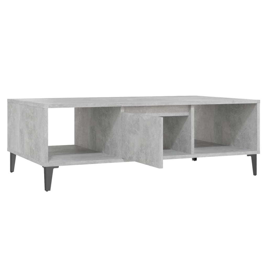 Table basse gris béton 103,5x60x35 cm bois d'ingénierie - XIOS