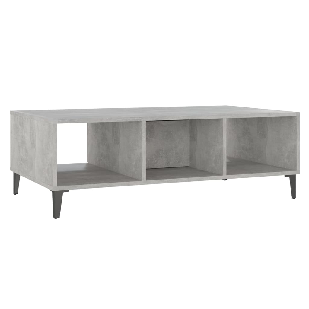 Table basse gris béton 103,5x60x35 cm bois d'ingénierie - XIOS