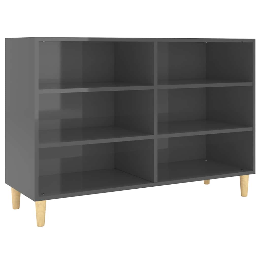 Buffet Gris brillant 103,5x35x70 cm bois d'ingénierie - XIOS